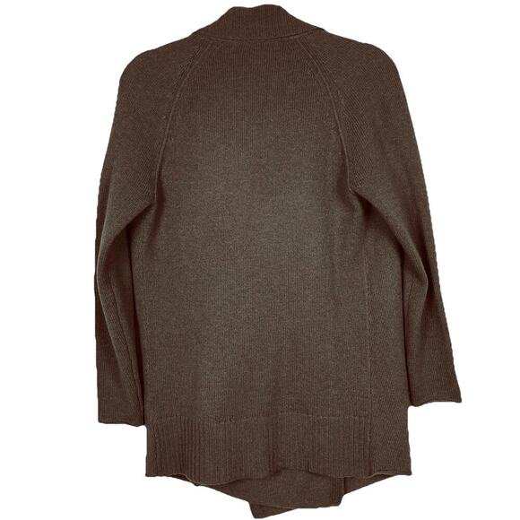 360 Cashmere Sweater Size XS Cocoa Brown Jordana Cowl Neck Wrap Lagenlook Boho - Picture 2 of 11